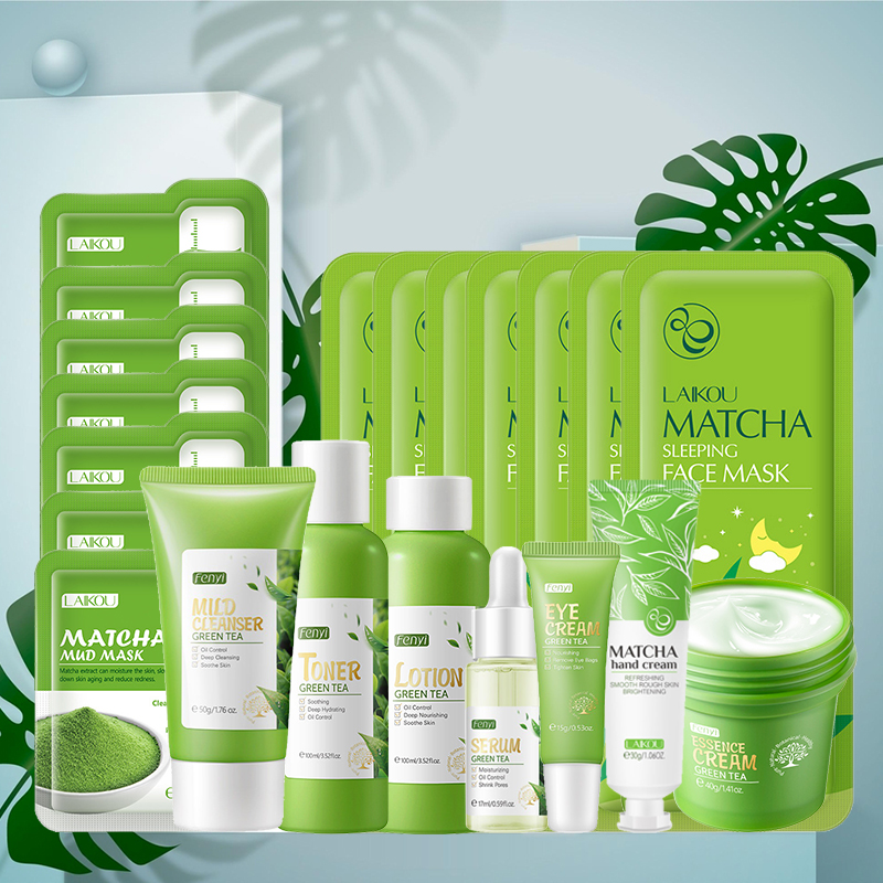 Green Tea Skin Care Kit Korean - огляд і ціна Skincare Routine